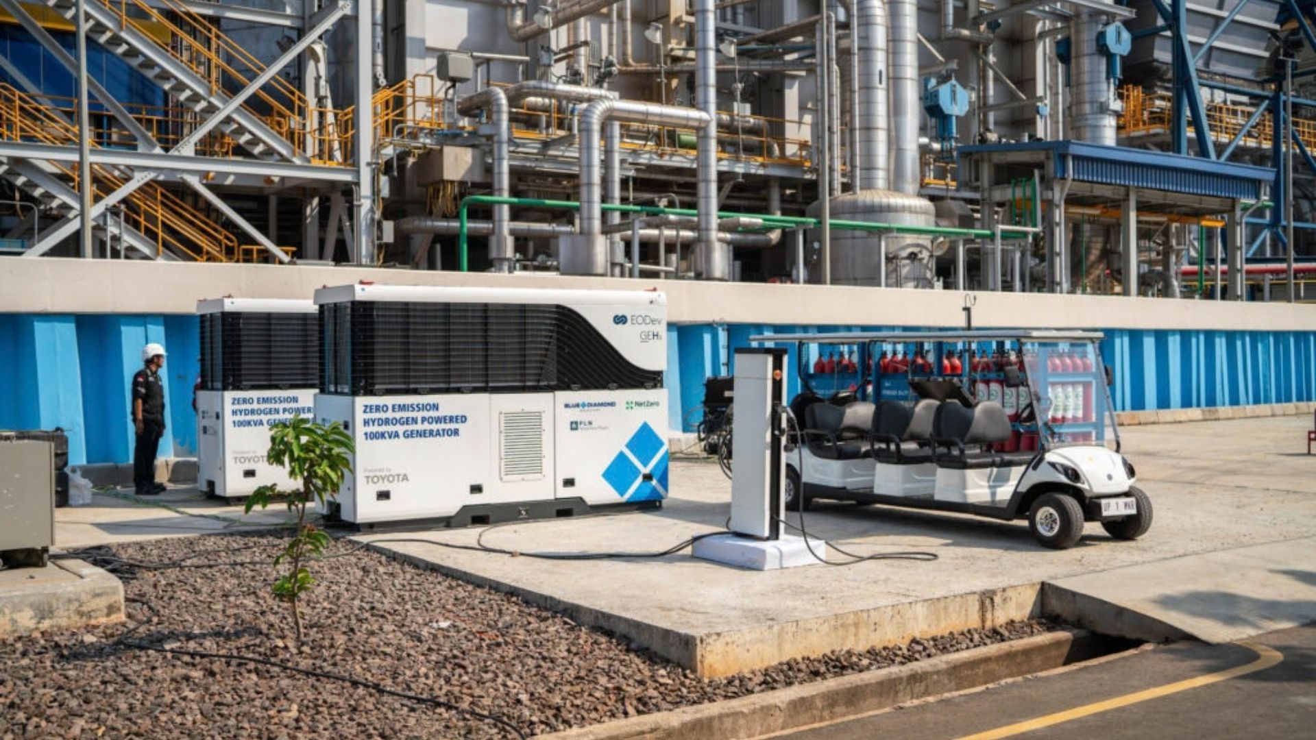 GEH2® allows production of low carbon electricity for a variety of applications, including EV charging.